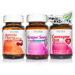 Vistra Acerola 45 Tabs + Vistra Grape Seed + Vistra Coenzyme Q 10 30 Caps