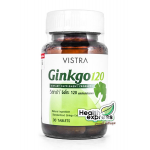 Vistra Ginkgo 120 mg. วิสทร้า สารสกัดจากใบแปะก๊วย บรรจุ 30 เม็ด
