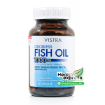 Vistra Odorless Fish Oil วิสทร้า โอเดอร์ เลส ฟิชออยล์ 1000 มก. บรรจุ 75 แคปซูล [ขวดใหญ่]